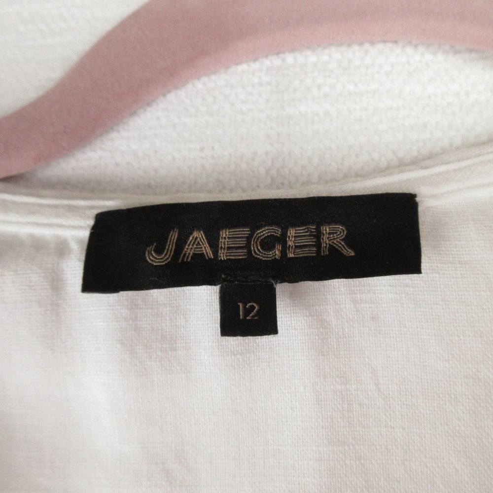 Jaeger Linen Sleeveless Button Down Size 12 (Us 1… - image 3